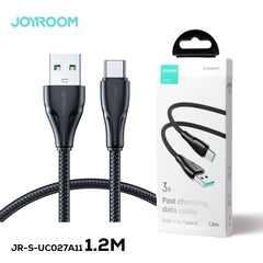 JOYROOM S-UC027A11 SURPASS SERIES 3A USB-A TO TYPE-C FAST CHARGING DATA CABLE 1.2M-BLACK