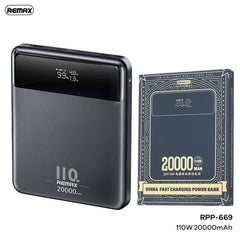Remax Rpp-669 Dinba Series 110w +22.5w For Laptop And Moblie Fast Charging Power Bank 20000mah