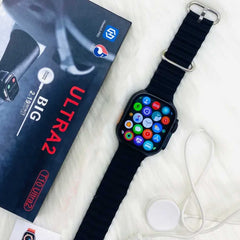 T10 ULTRA 2 SMART WATCHES 2.19 INCH 49MM STRAPS BT CALL WITH HIWATCHPRO APP GREY/ORANGE/BLACK